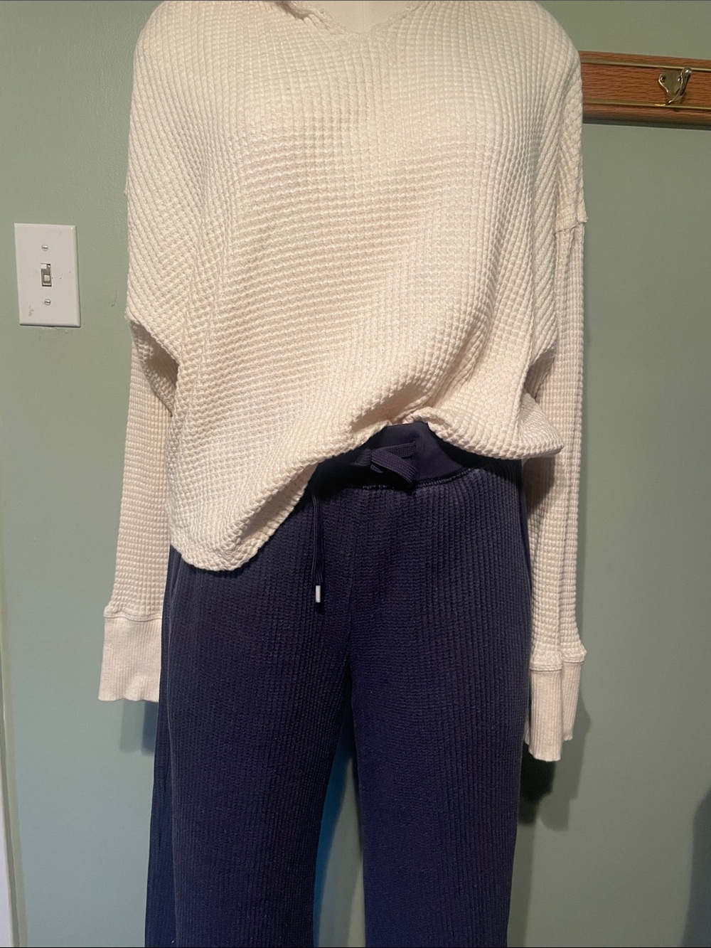 Cream Waffle-Knit Women's Sweater - Classic Cozy Style